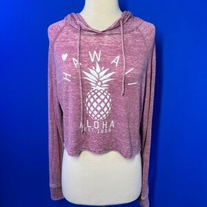 |•EVER HOTTIE•| Aloha Hawaii Long Sleeve Hooded Top Size Medium